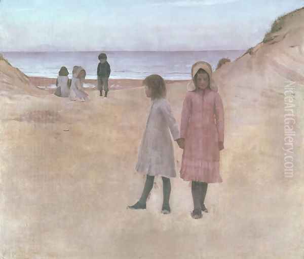 The Two Sisters, 1882 Oil Painting by William Stott