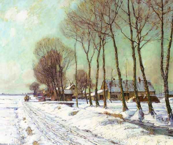 Snow Clad Fields in Morning Light Oil Painting by George Gardner Symons