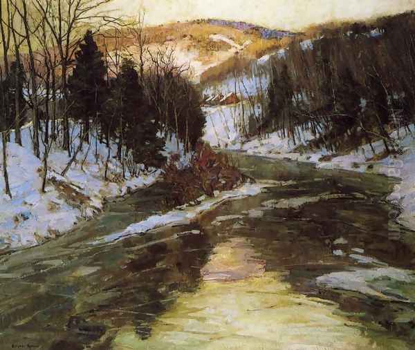 Winter Stream Oil Painting by George Gardner Symons