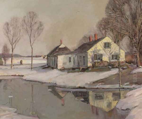 Evening Light in Winter Oil Painting by George Gardner Symons