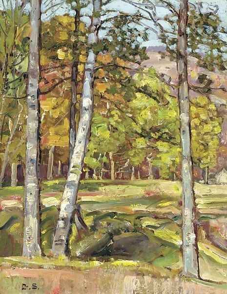 Spring Landscape Oil Painting by George Gardner Symons