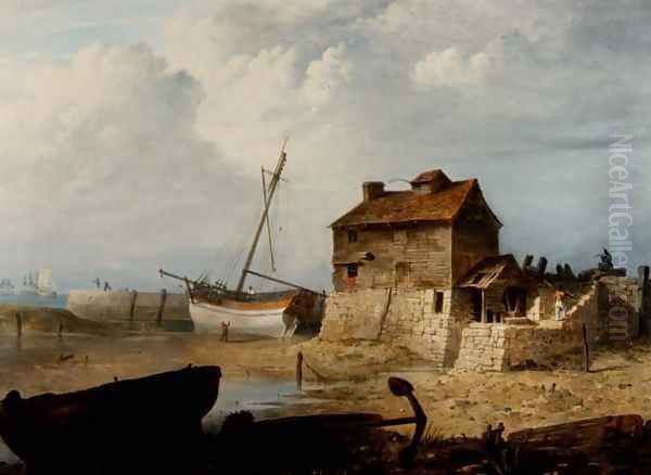 The Tidal Mill at Emsworth Oil Painting by John Thomas Serres