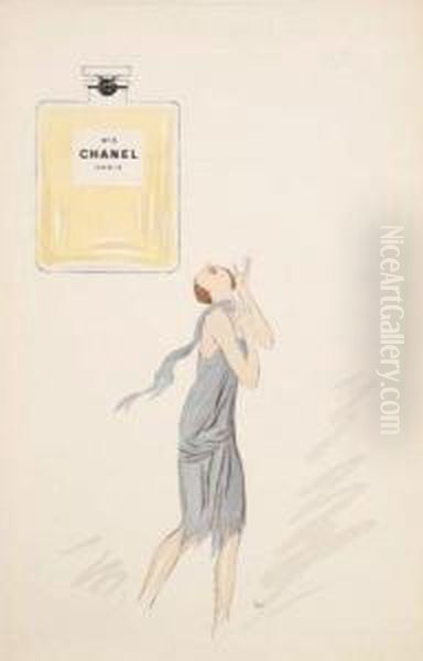 Joaillerie ;parfumerie Oil Painting by Georges Goursat Sem