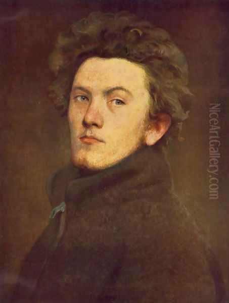 Self-portrait 1860 Oil Painting by Bertalan Szekely