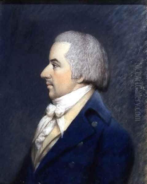 Portrait of Duc de Liancourt 1747-1827 Oil Painting by James Sharples