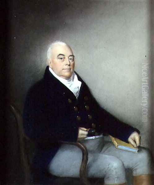 Portrait of an Elderly Seated Gentleman, c.1795 Oil Painting by James Sharples