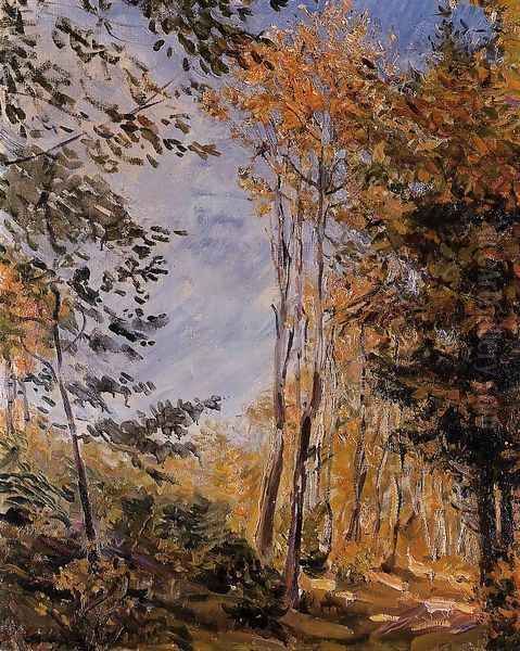 Herbstwald Oil Painting by Max Slevogt