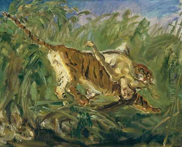 Tiger in the Jungle, 1917 Oil Painting by Max Slevogt