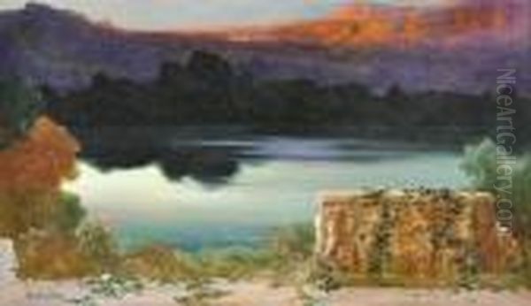 Laguna Pontina - Roma Oil Painting by Enrique Serra y Auque