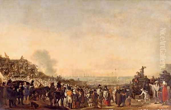 The departure of Charles II for England Oil Painting by Willem Schellinks