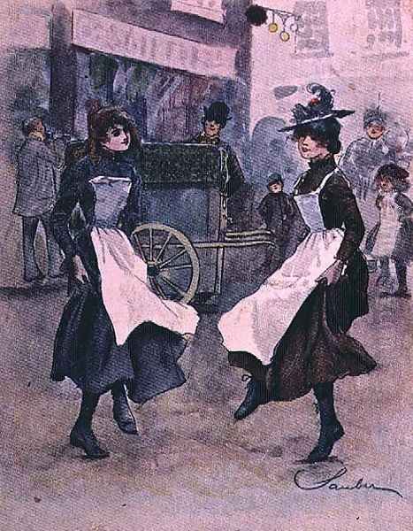 The Street Organ, No.8 from Familiar Figures of London, c.1901 Oil Painting by Robert Sauber