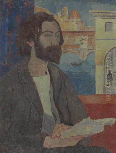 Portrait D'emile Bernard A Florence Oil Painting by Paul Serusier