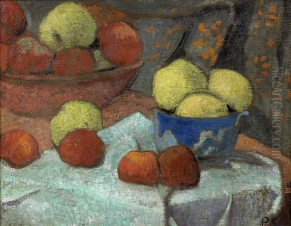 Nature Morte Aux Pommes Et A L'ecuelle Bleue Oil Painting by Paul Serusier