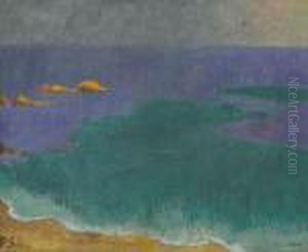 La Mer Au Pouldu, Crepuscule Oil Painting by Paul Serusier