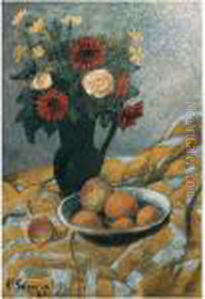 Bouquet, Peches Et Abricots Oil Painting by Paul Serusier