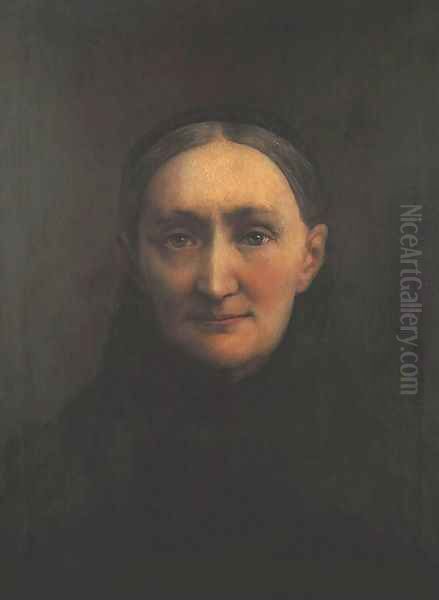 Portrait of Roza Wereszczynska Misiewiczowa Oil Painting by Wincenty Slendzinski