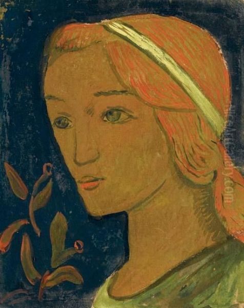 Jeune Femme Au Ruban Oil Painting by Paul Serusier