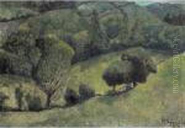 Paysage Au Vallon Oil Painting by Paul Serusier