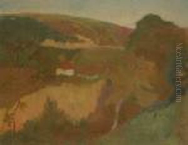 Continental Landscape With Cottage Oil Painting by Paul Serusier