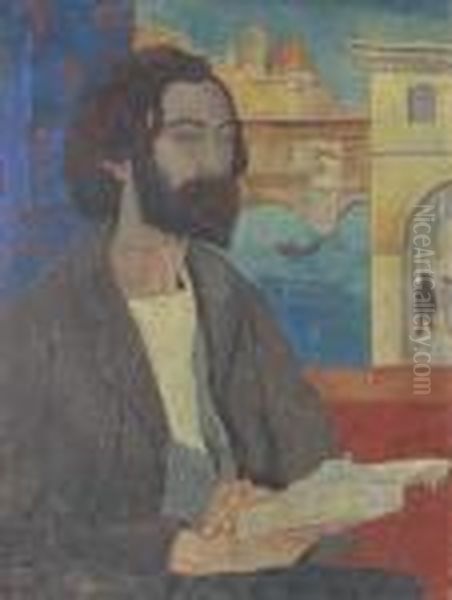 Portrait D'emile Bernard A Florence Oil Painting by Paul Serusier