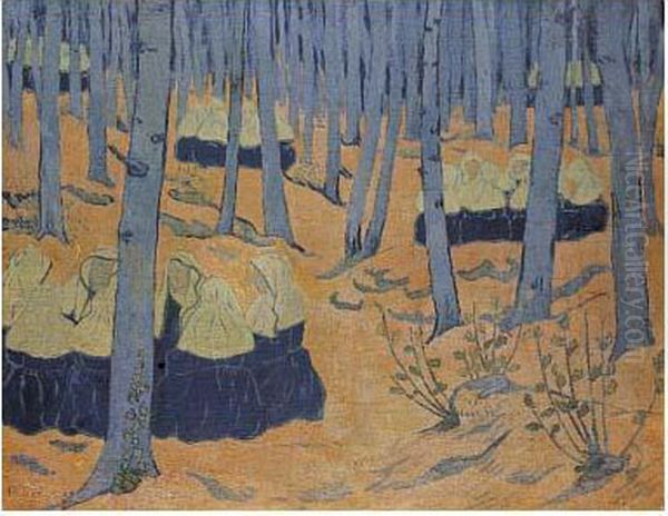 Bretonnes, Reunion Dans Le Bois Sacre Oil Painting by Paul Serusier