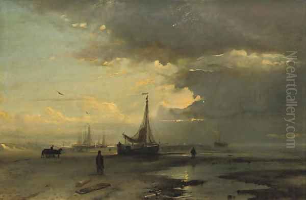 The approaching cloud Oil Painting by Petrus Paulus Schiedges