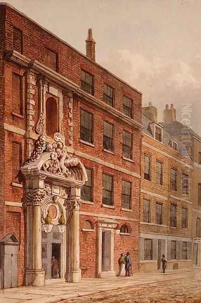 The Merchant Taylors Hall, London, c.1810 Oil Painting by George Shepherd