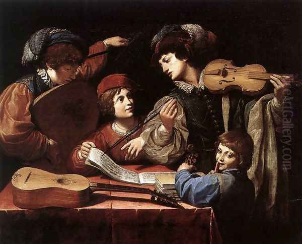 The Concert c. 1615 Oil Painting by Lionello Spada