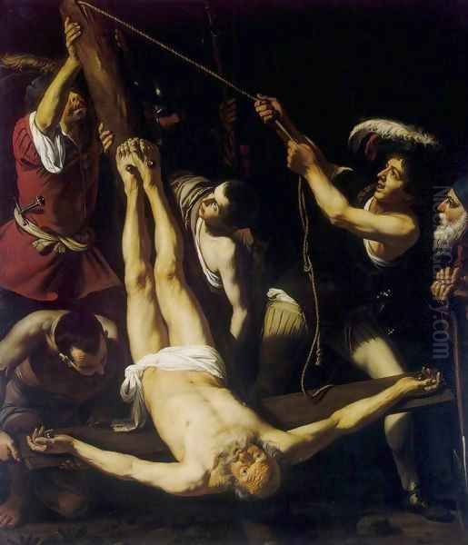 Martyrdom of St Peter Oil Painting by Lionello Spada