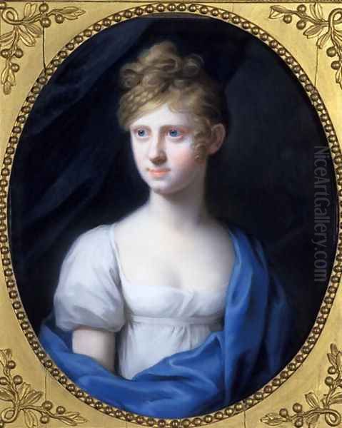 Amalie Adelheid Luise Therese Caroline Princess of Sachsen-Meiningen, c.1808 Oil Painting by Johann Heinrich Schroder