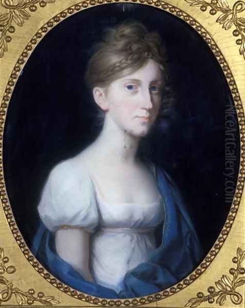 Ida, wife of the Duke of Sachsen-Weimar-Eisenach, c.1808 Oil Painting by Johann Heinrich Schroder