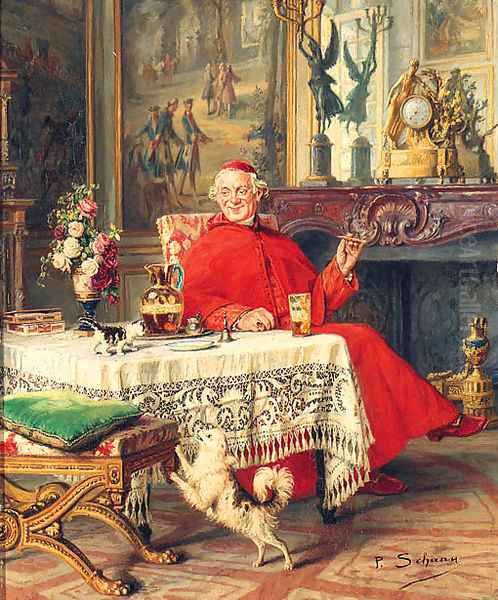 The Little Favourite Of His Eminence Oil Painting by Paul Schaan