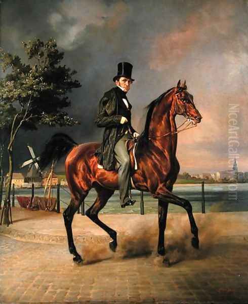 The Businessman, Carl August Staegemann 1803-64 Oil Painting by Carl Steffeck