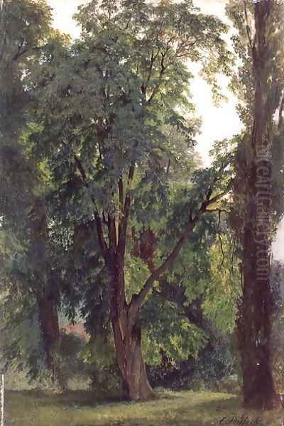 Wood in Konigswusterhausen Oil Painting by Carl Steffeck