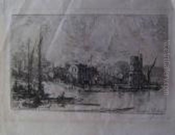 Harry Kelly's Putney Oil Painting by Sir Francis Seymour Haden