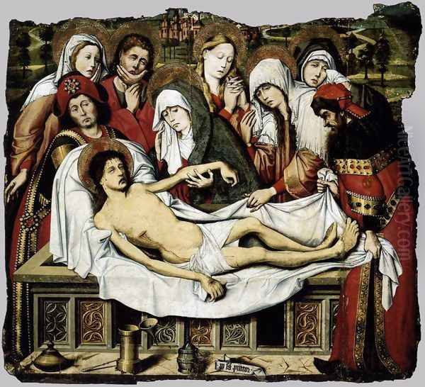 Entombment of Christ 1490s Oil Painting by Pedro Sanchez