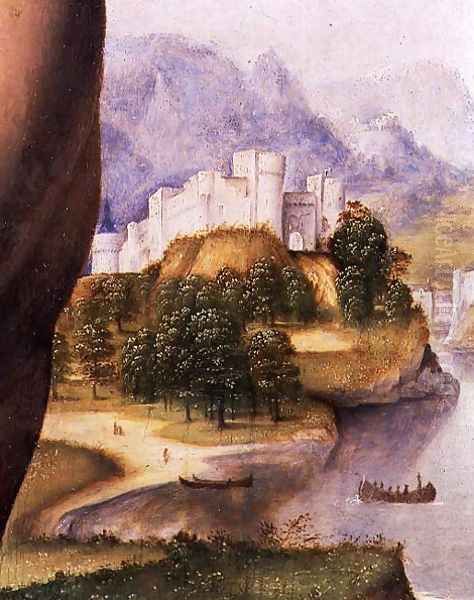 St. Jerome (detail of the landscape) Oil Painting by Cesare da Sesto