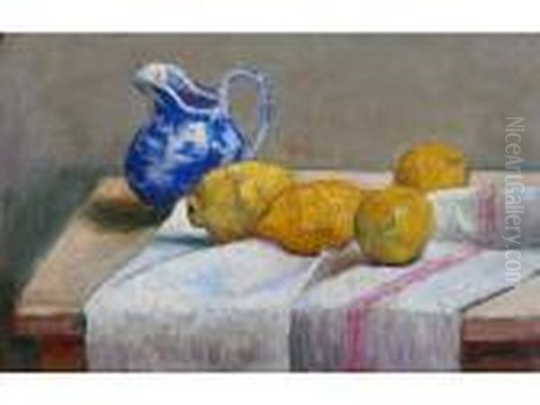 Nature Morte Aux Citrons Oil Painting by Rene Seyssaud