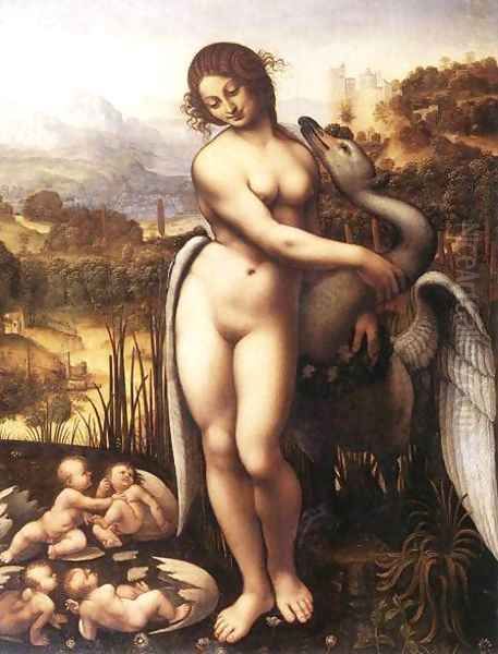 Leda and the Swan Oil Painting by Cesare da Sesto