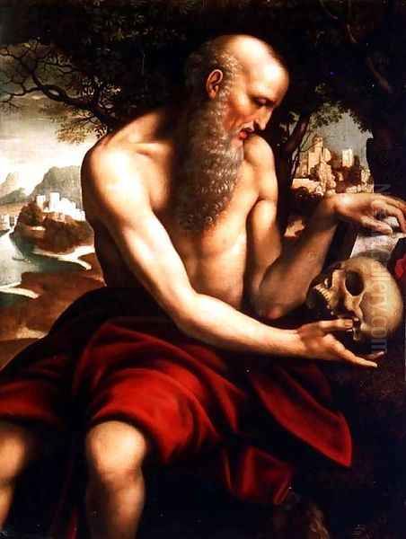 St Jerome Oil Painting by Cesare da Sesto