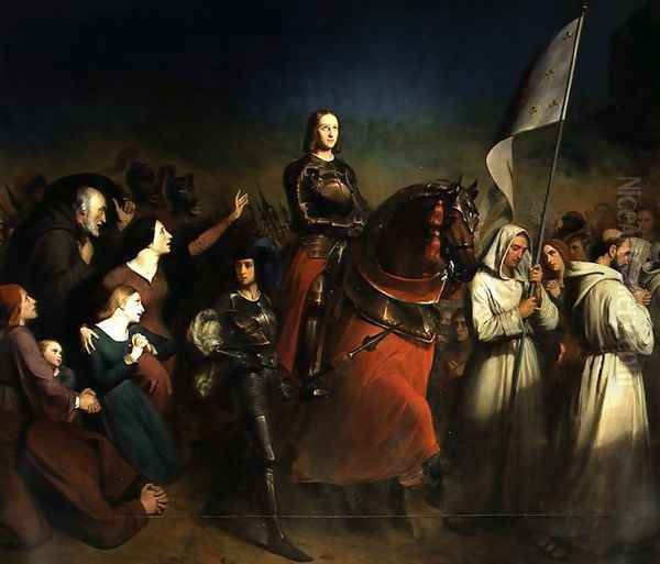 The Entry of Joan of Arc 1412-31 into Orleans, 8th May 1429, 1843 Oil Painting by Henry Scheffer