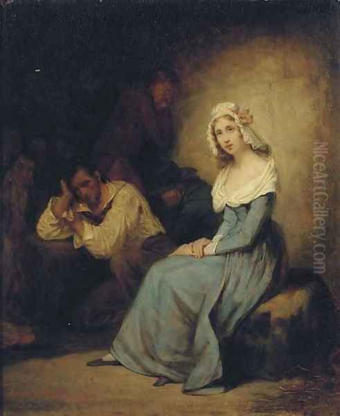 A comforting presence Oil Painting by Henry Scheffer