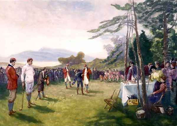 The Clubs the Thing, published by Boupil and Co. Oil Painting by Henry Sandham