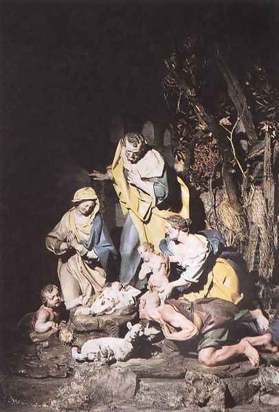 Nativity Oil Painting by Giuseppe Sammartino