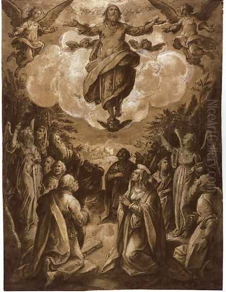 The Ascension Oil Painting by Jan van der Straet