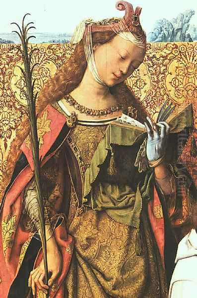 St. Agnes Oil Painting by Master Of The St. Bartholomew Altarpiece