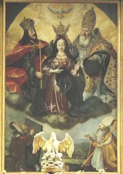 Coronation of the Madonna Oil Painting by Bartlomiej Strobel