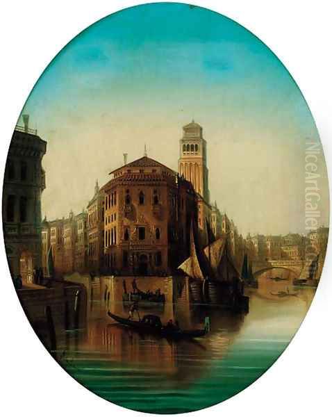 The Grand Canal, Venice Oil Painting by August von Siegen