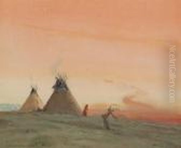 Sunset On The Great Plains by Joseph Henry Sharp