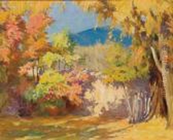 An Old Garden In Taos by Joseph Henry Sharp